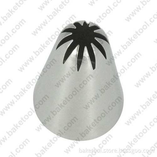 Stainless steel cake decorating nozzles,14MM closed star piping nozzles with high quality